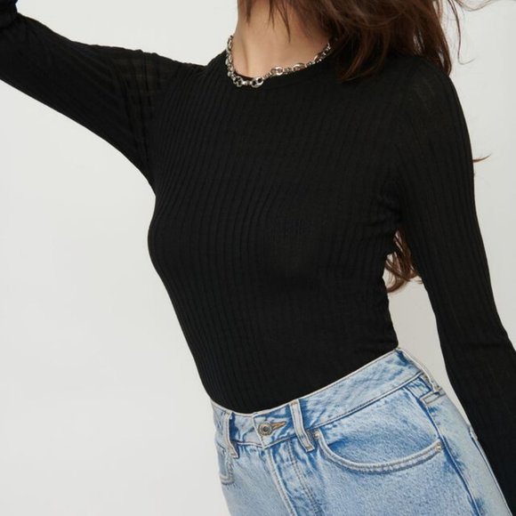 Bodycon Long Sleeve Tee size xs - Picture 2 of 3